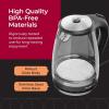 imageMueller Living Electric Kettle Electric Tea Kettle for Boiling Water 1500W SpeedBoil with Automatic Shutoff 18L Cordless with LED Light Borosilicate Glass Tea Kettle Pot Water Heater BPA Free15 Liters