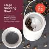 imageMuellerLiving Electric Coffee Grinder for Spice Nut Herbs and Coffee Beans Sharp Blade Stainless Steel  GrayWhite