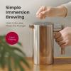 imageMuellerLiving French Press Coffee Maker 34oz Stainless Steel French Press Coffee 4 Filter Heat Resistant Double Insulated RustFree Food Grade Dishwasher Safe Coffee Pot20 Oz