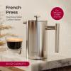 imageMuellerLiving French Press Coffee Maker 34oz Stainless Steel French Press Coffee 4 Filter Heat Resistant Double Insulated RustFree Food Grade Dishwasher Safe Coffee Pot20 Oz