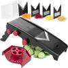 imageMueller Austria Mandoline Slicer for Kitchen Adjustable Vegetable Chopper Fruit Cheese Grater Potato Chips Slicer  BlackBlack