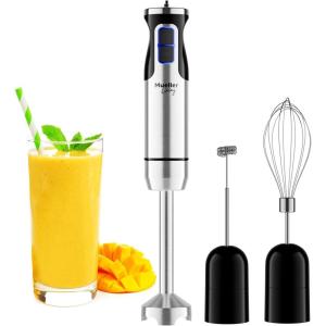imageMueller Immersion Blender Handheld  8 Speed Stainless Steel Electric Hand Blender 3 in 1 Emulsion Blender Handheld with Turbo Mode Stick Blender Emulsifier for Kitchen for Soup Smoothie PureeBlender Stick 3 Accessories