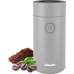 imageMuellerLiving Electric Coffee Grinder for Spice Nut Herbs and Coffee Beans Sharp Blade Stainless Steel  GrayGray